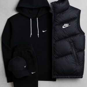 Nk™ Complete Set – Sweatshirt, Pants, Puffer Jacket & T-shirt